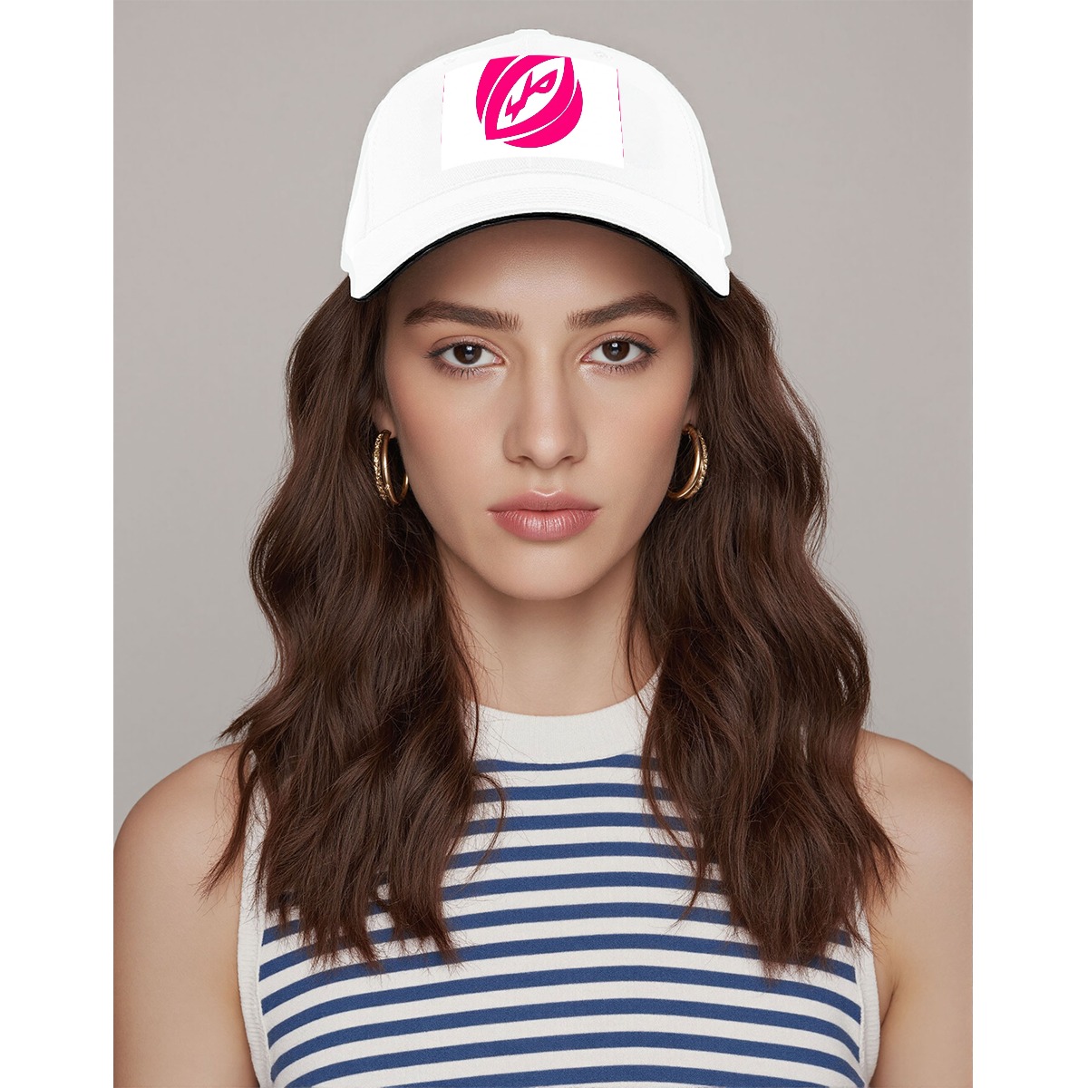 Margiellam AI+ Brand Portrait Wearing The Job Opper Cap